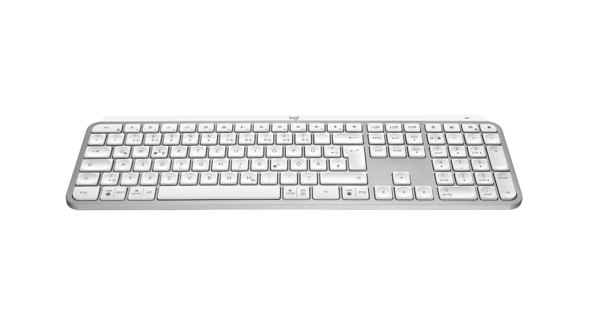 Logitech MX Keys S – Tastatur, kabellos (Bluetooth), DE-Layout (DE), Grau