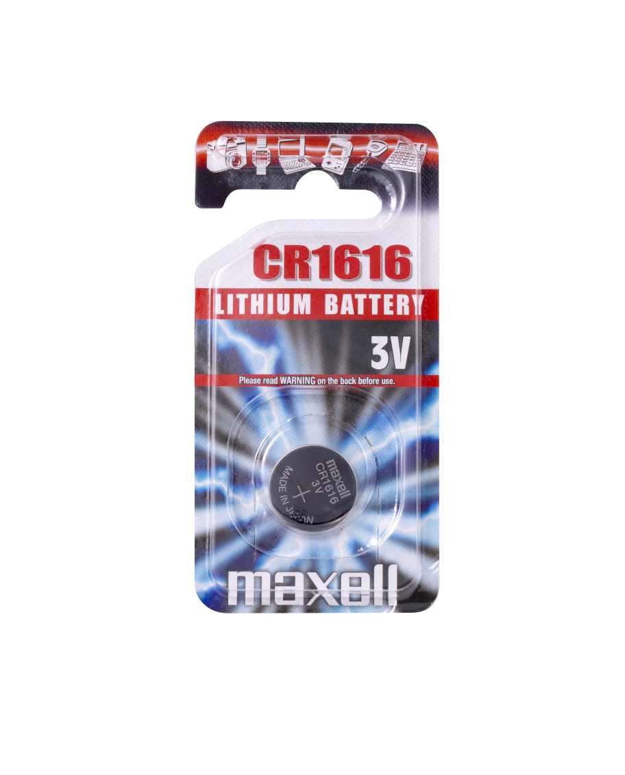 Maxell Knopfzelle CR1616, Lithium-Mangandioxid, 3 V – 1 Stk.