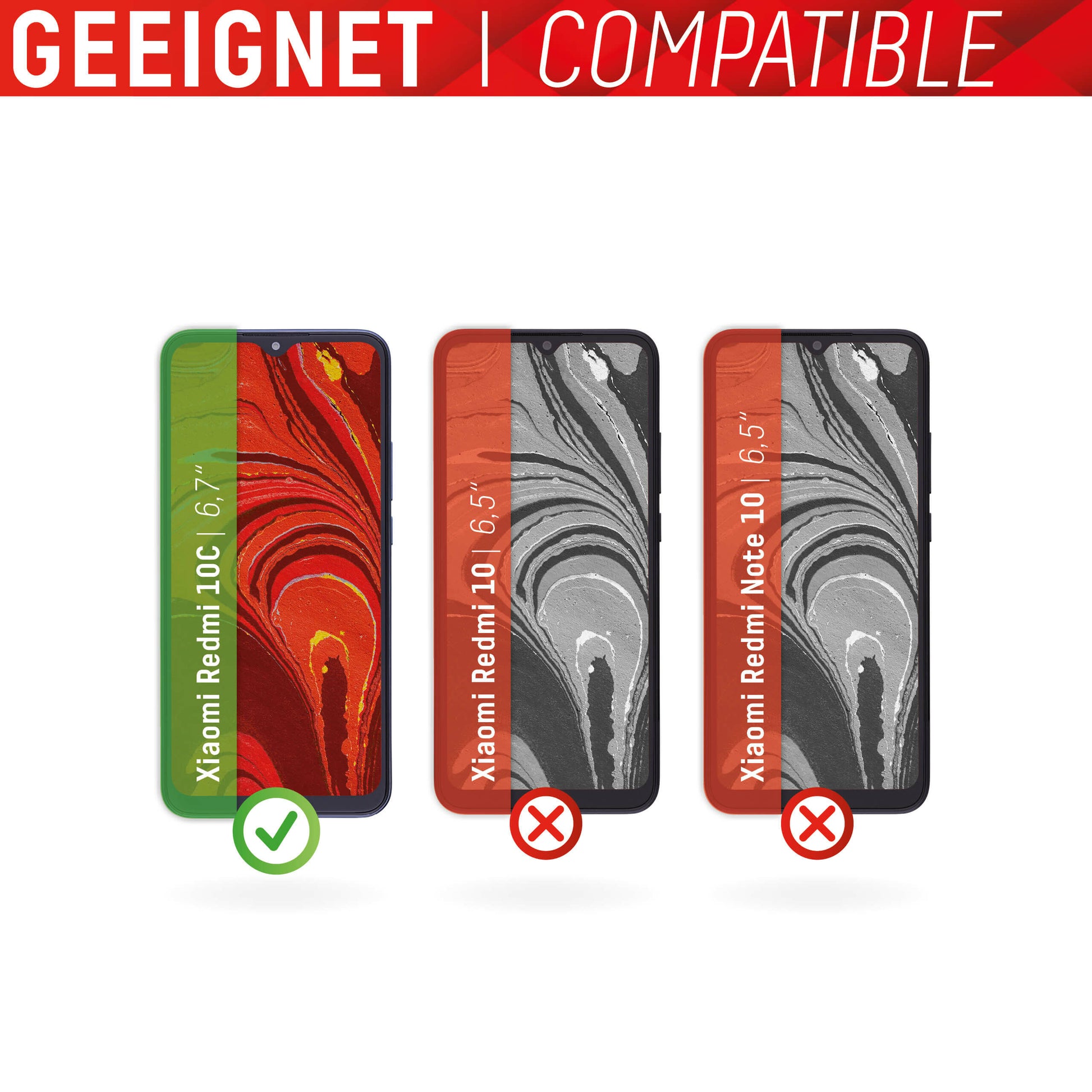 EVI Displex Real Glass – staubresistent, Redmi 10C