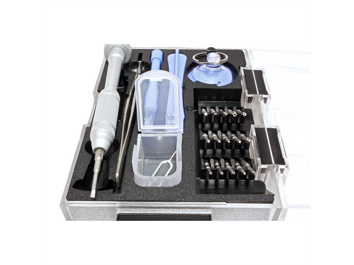 VALUE Elektronik-Reparaturset – Bits: Torx, Phillips, Pentalobe – für Laptop, Smartphone & Tablet – 24-teilig