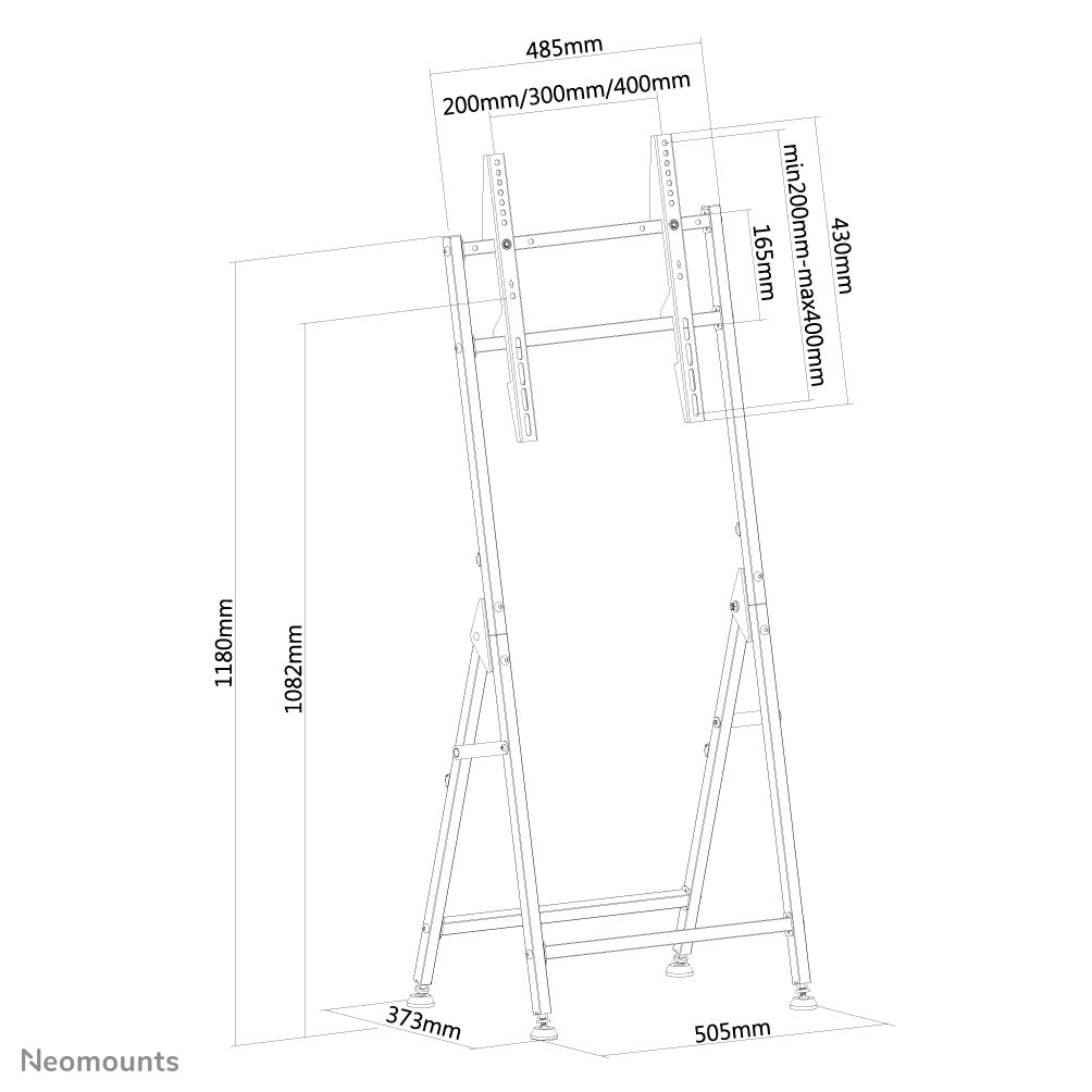 Neomounts PLASMA M1000 – Displayständer, für 32–55", VESA 200×200–400×400, bis 35 kg, schwarz