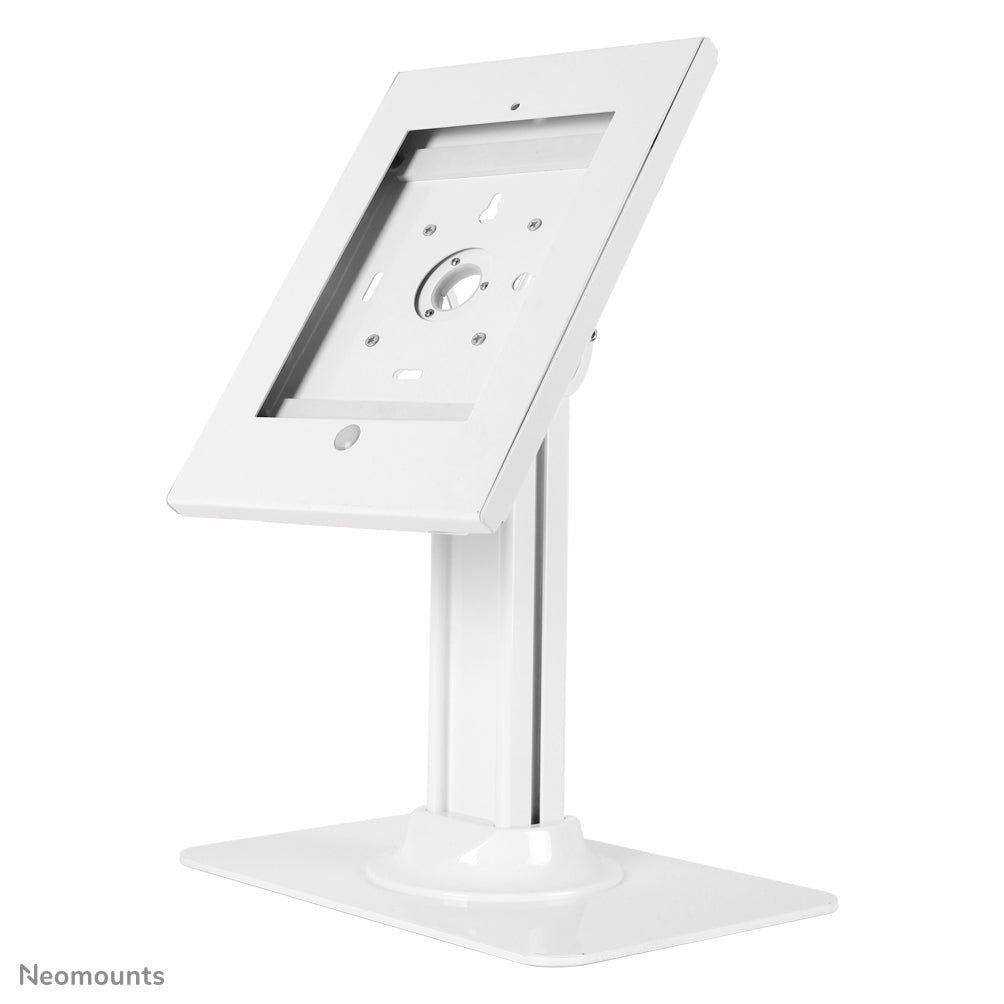 Neomounts Tablet-Tischhalterung für iPad 2–4, iPad Air/Air 2 – VESA 75×75, abschliessbar – Weiss