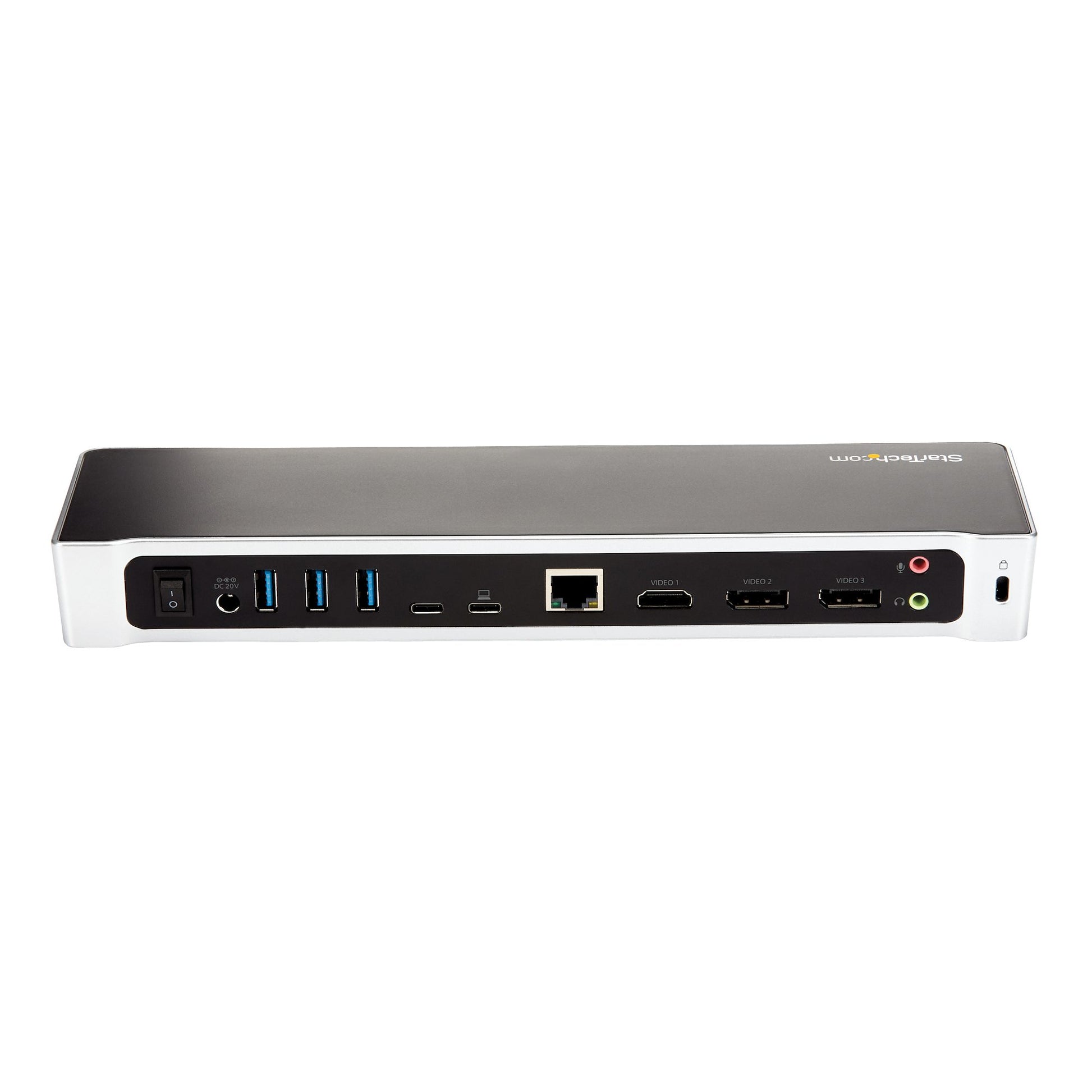 StarTech.com Dockingstation – USB-C, 2× DP, 1× HDMI, 4× USB-A, 2× USB-C, 100 W PD, GbE, für Windows/Mac