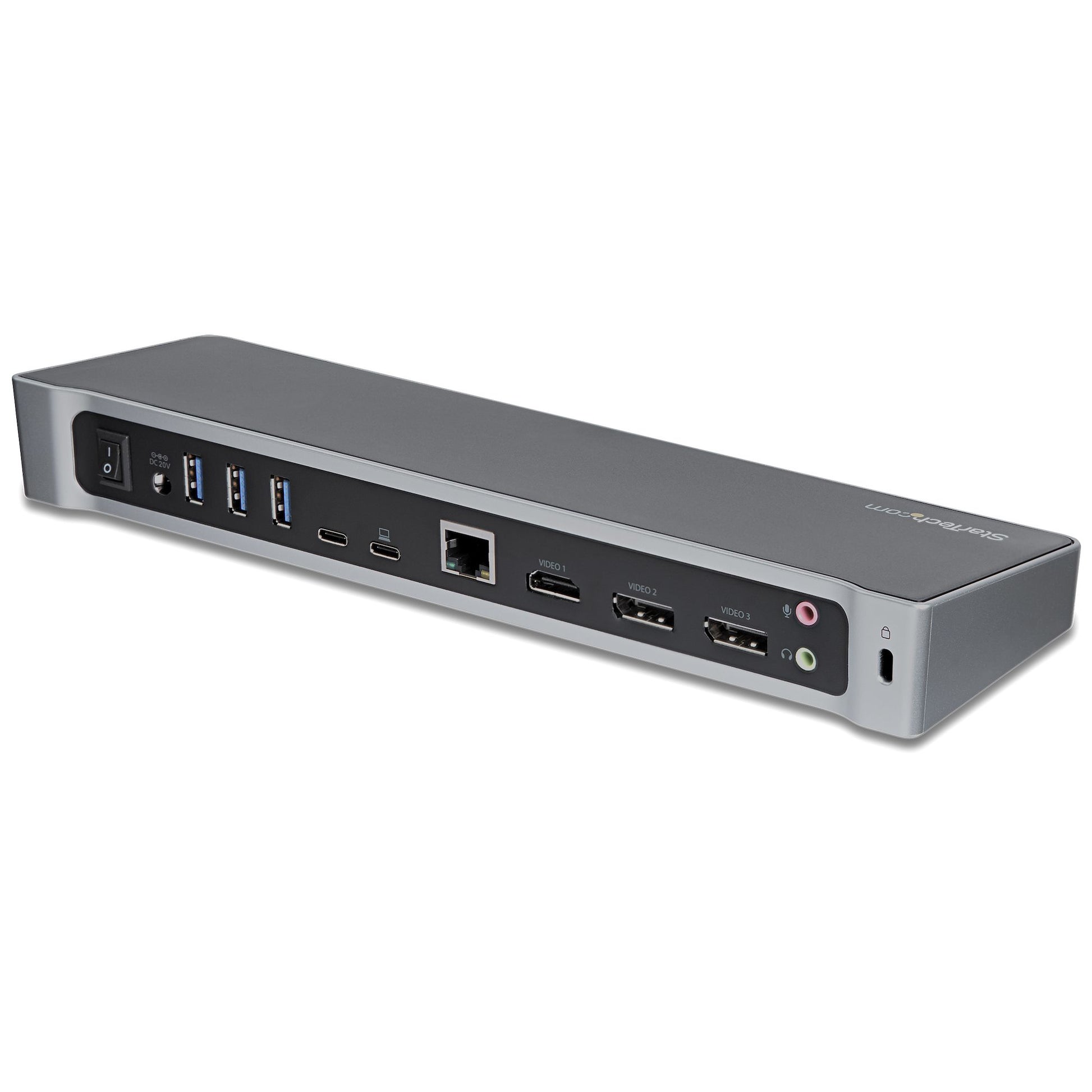 StarTech.com Dockingstation – USB-C, 2× DP, 1× HDMI, 4× USB-A, 2× USB-C, 100 W PD, GbE, für Windows/Mac