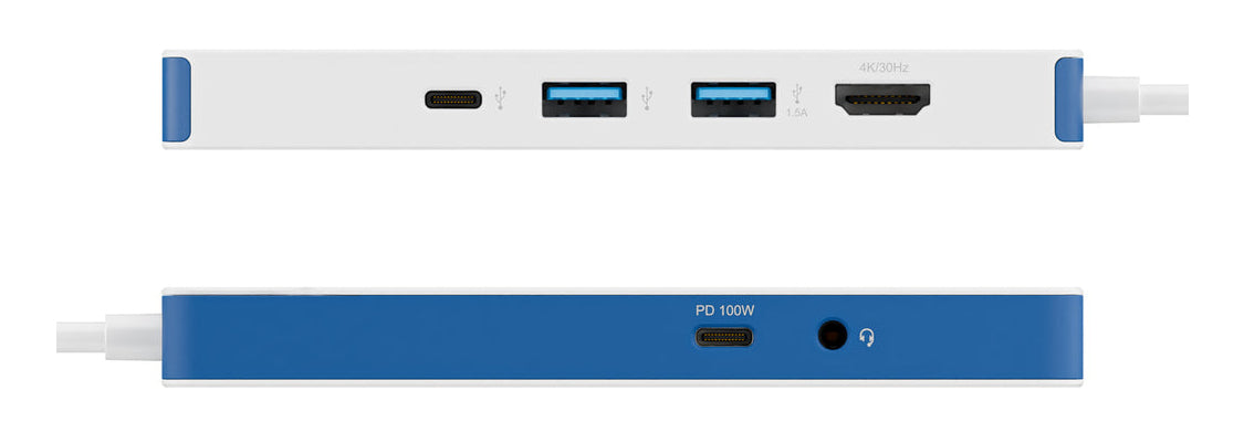 Targus HyperDrive Flex USB-Hub – USB-C, 1× HDMI, 5× USB-A, 100 W PD, microSD, für Windows/Mac