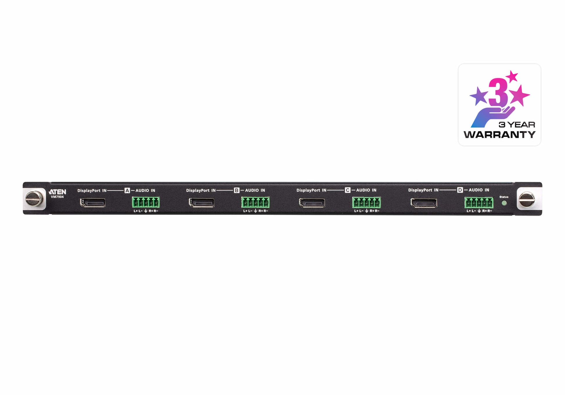 ATEN VM7904 – DisplayPort Eingabekarte, 4× DP In, 4K@30 Hz, HDCP 2.2, EDID, Hot-Swap, für VM1600A/VM3200