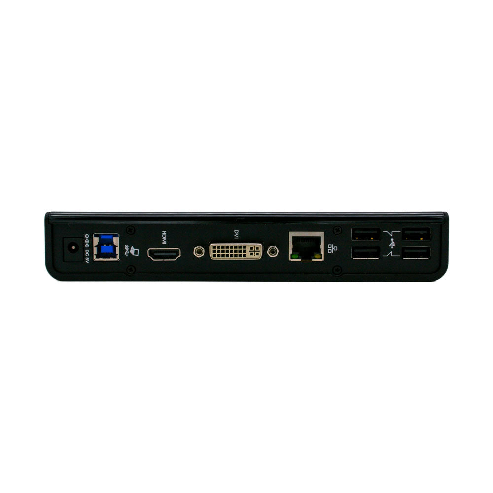 Origin Storage OSDOCK-USB3 Dockingstation – USB-A, 1× HDMI, 1× DVI, 5× USB-A, 1× USB-B, GbE, 3,5 mm Audio