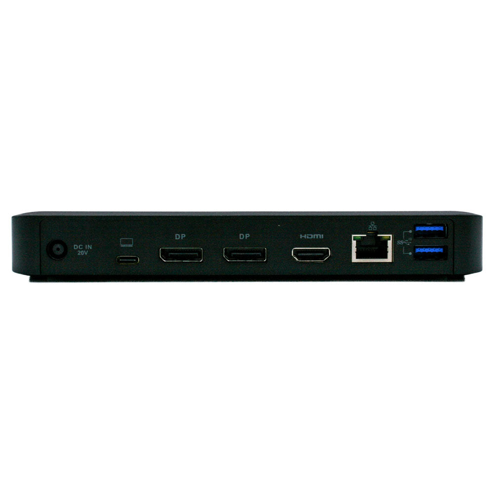 Origin Storage OSDOCK-USBC Dockingstation – USB-C, 2× DP, 1× HDMI, 3× USB-A, 85 W PD, GbE, 3,5 mm Audio