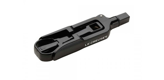 Le Creuset Korkenzieher PM-100 – Metall, Schwarz, mit Folienschneider, spülmaschinenbeständig
