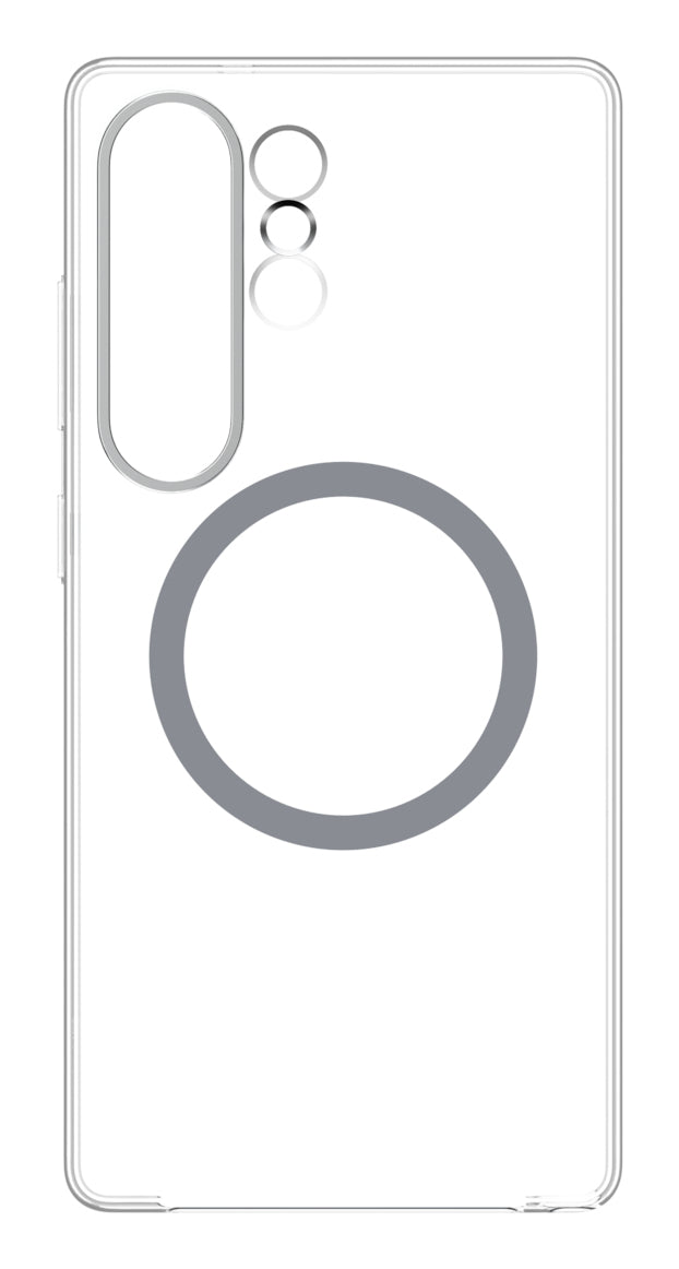 Samsung Backcover – für Samsung Galaxy S25 Ultra, Transparent, Schutz vor Vergilbung, kabelloses Laden