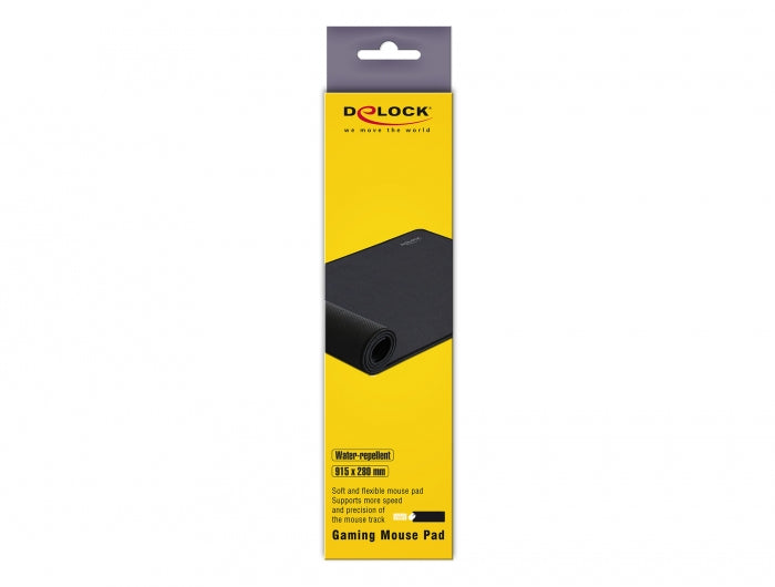 DeLOCK Gaming-Mauspad – Schwarz – 915 × 280 mm – rutschfest