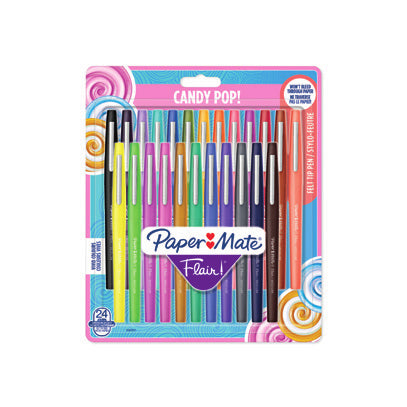 Papermate Filzstifte Candy Pop, Strichbreite 0,7 mm, 24 Farben