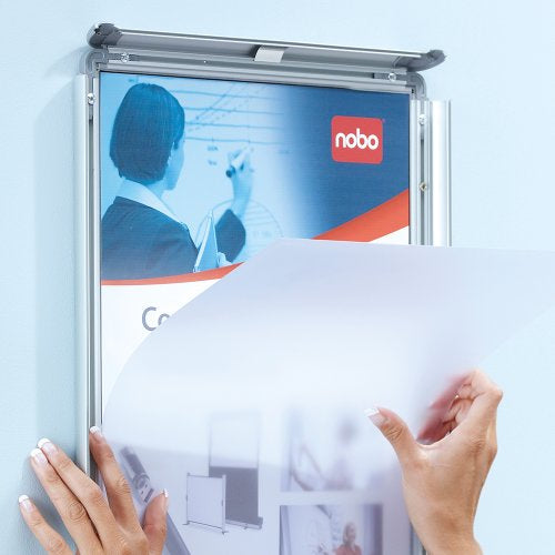 Nobo Plakatrahmen – 341 × 468 mm, silber, Metall, für A3