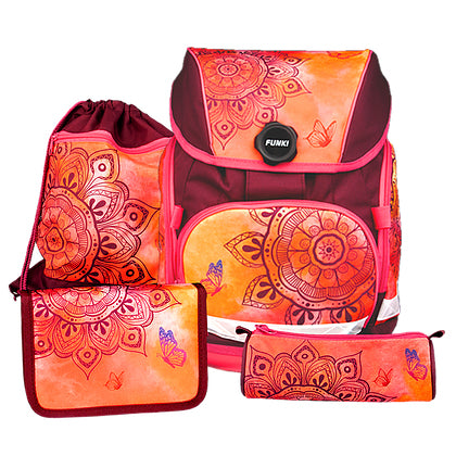 Funki Schulrucksack-Set – 4-teilig – Mandala