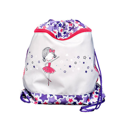 Funki Sportbeutel – 12 l, Motiv Ballerina, wasserabweisend, 36 × 42 cm