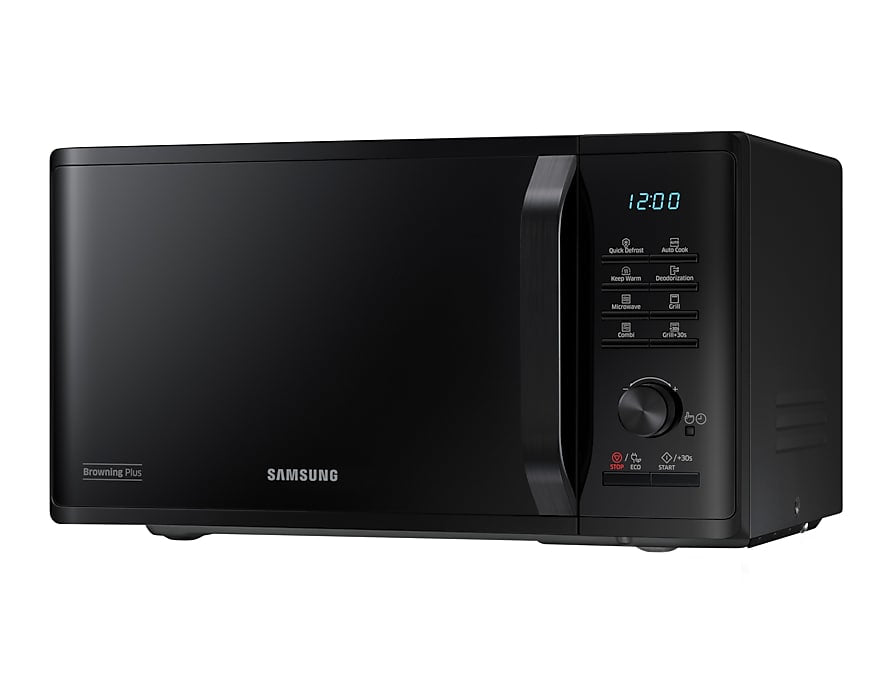 Samsung Grill Mikrowelle MG23K3505AK/SW – 23 l, Grill & Keramikboden, 800 W – Schwarz