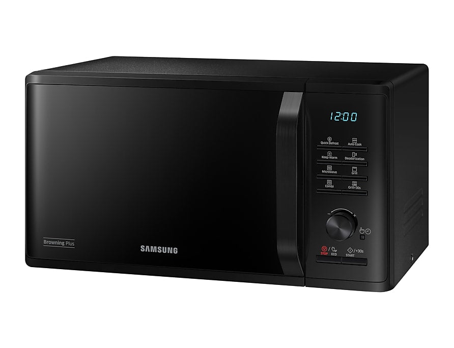 Samsung Grill-Mikrowelle MG23K3505AK – 23 l, Grill & Keramikboden, 800 W – Schwarz
