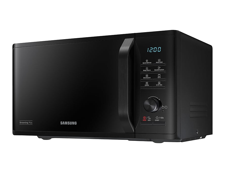 Samsung Grill-Mikrowelle MG23K3505AK – 23 l, Grill & Keramikboden, 800 W – Schwarz