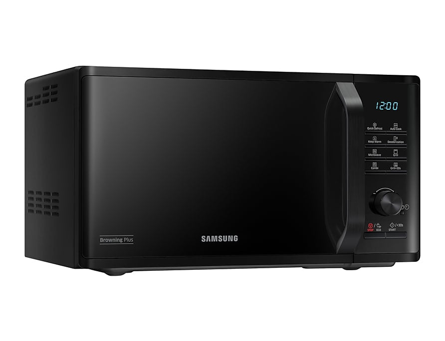 Samsung Grill Mikrowelle MG23K3505AK/SW – 23 l, Grill & Keramikboden, 800 W – Schwarz
