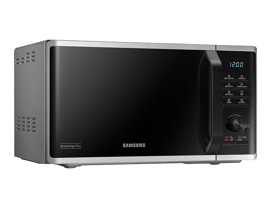 Samsung Mikrowelle MG23K3505AS/SW – 23 l, Grill & Keramikboden, 800 W – Silber