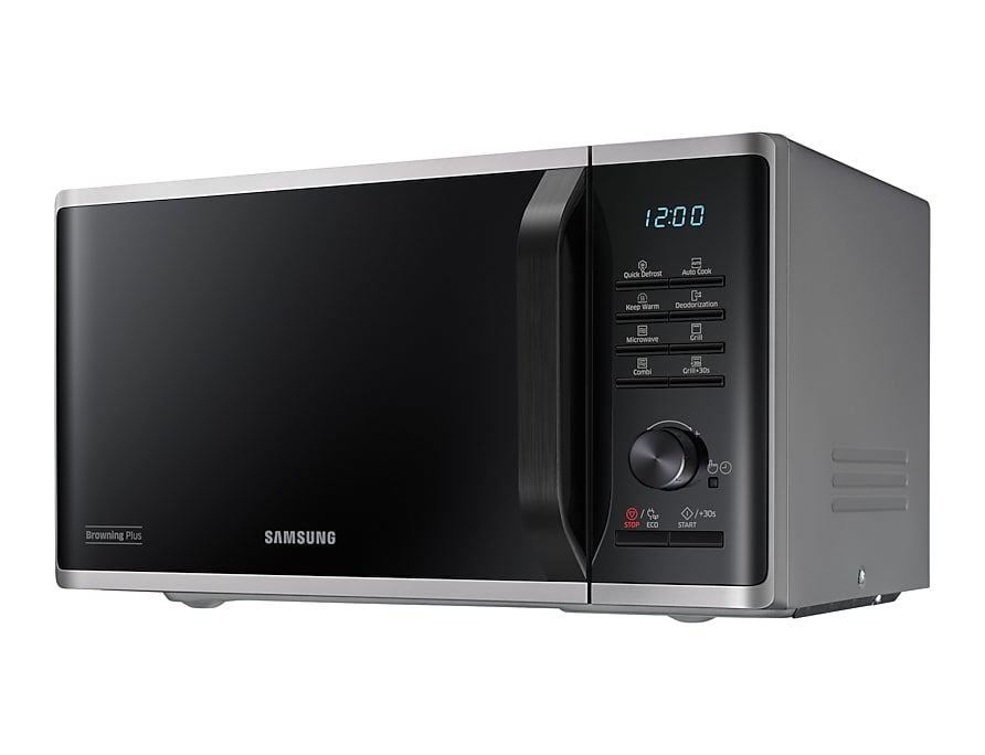 Samsung Mikrowelle MG23K3505AS/SW – 23 l, Grill & Keramikboden, 800 W – Silber