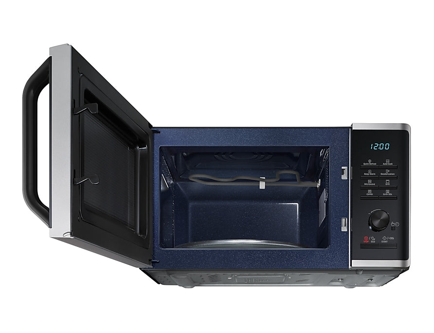 Samsung Mikrowelle MG23K3505AS/SW – 23 l, Grill & Keramikboden, 800 W – Silber