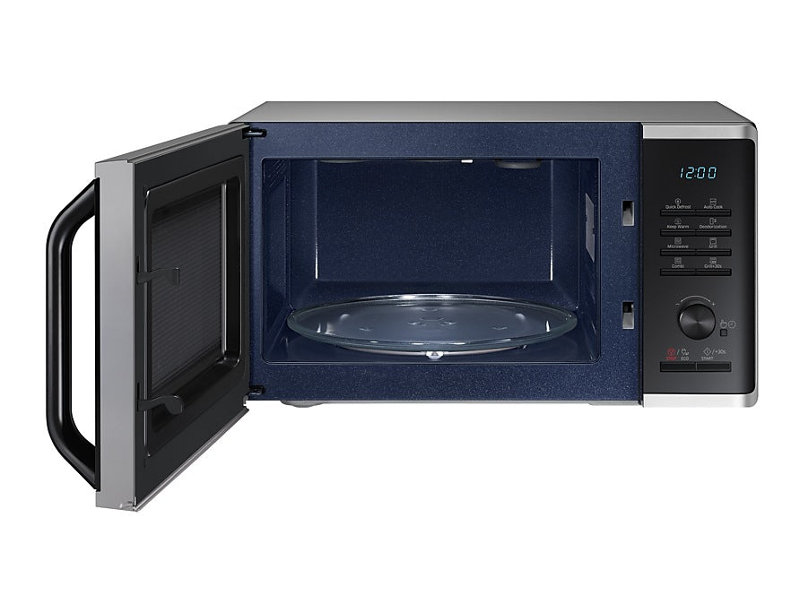 Samsung Mikrowelle MG23K3505AS/SW – 23 l, Grill & Keramikboden, 800 W – Silber