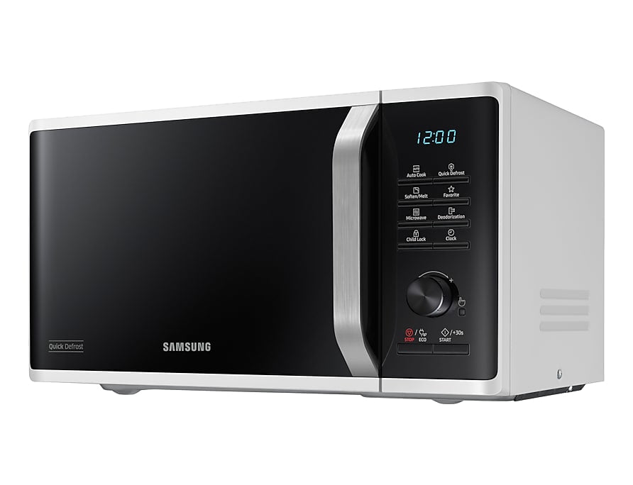 Samsung Solo-Mikrowelle MS23K3515AW/SW – 23 l, Keramikboden, 800 W – weiss/schwarz