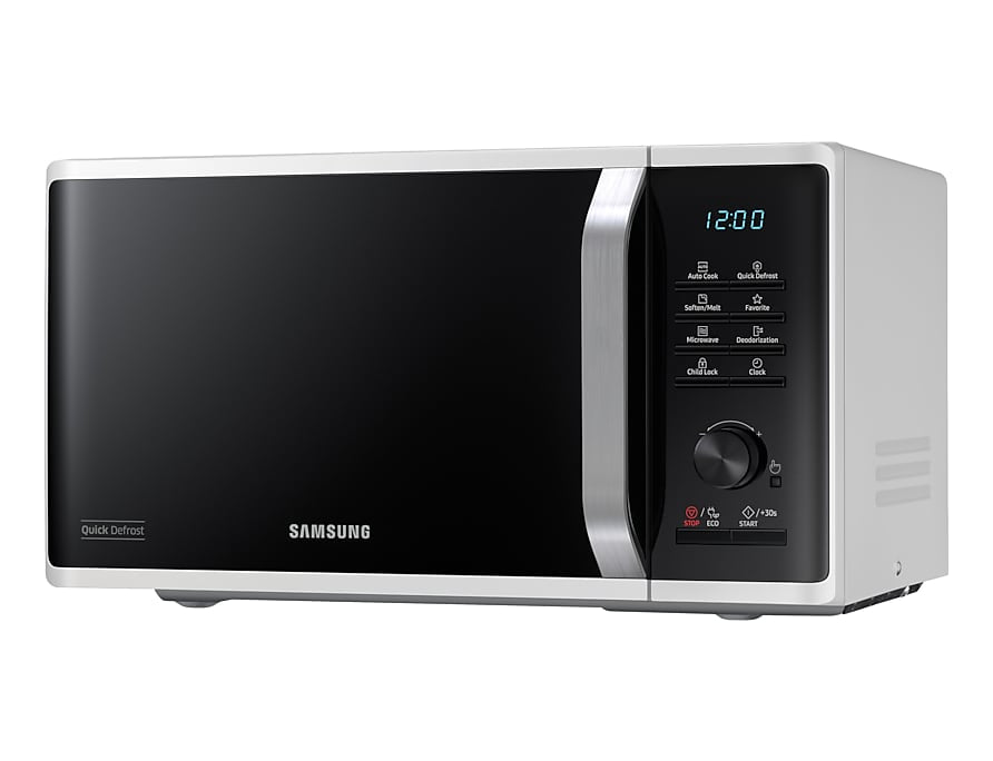 Samsung Solo-Mikrowelle MS23K3515AW/SW – 23 l, Keramikboden, 800 W – weiss/schwarz