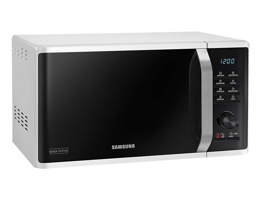 Samsung Solo-Mikrowelle MS23K3515AW/SW – 23 l, Keramikboden, 800 W – weiss/schwarz