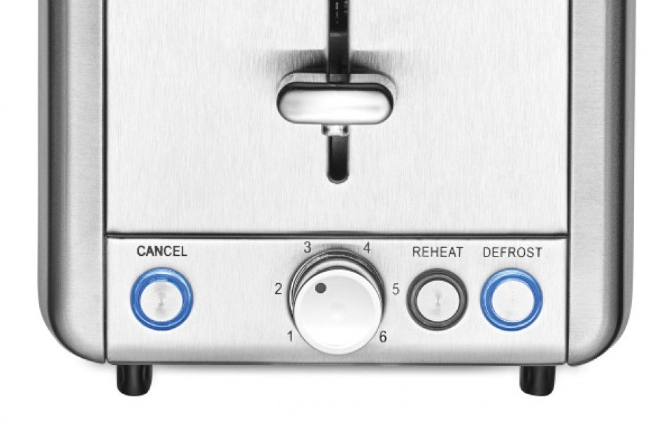 Solis Toaster Steel Typ 8002 – 2 Scheiben, 925 W, Brötchenaufsatz – Edelstahl