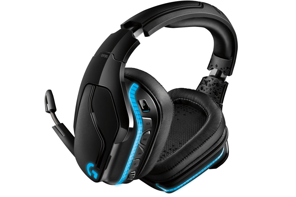 Logitech G G935 Gaming-Headset – Over-Ear, Kabellos + 3,5 mm Klinke, ANC, mit USB-A-Dongle