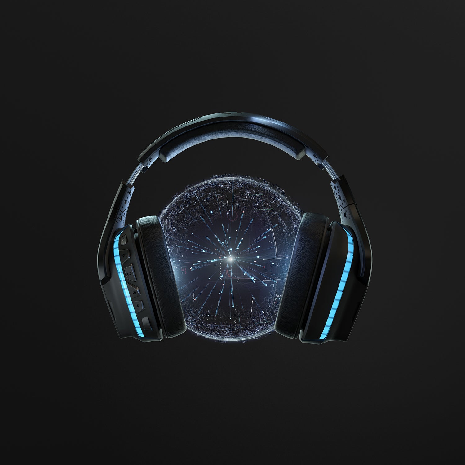 Logitech G G935 Gaming-Headset – Over-Ear, Kabellos + 3,5 mm Klinke, ANC, mit USB-A-Dongle