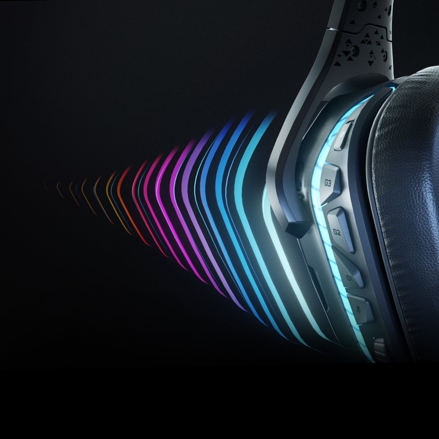 Logitech G G935 Gaming-Headset – Over-Ear, Kabellos + 3,5 mm Klinke, ANC, mit USB-A-Dongle