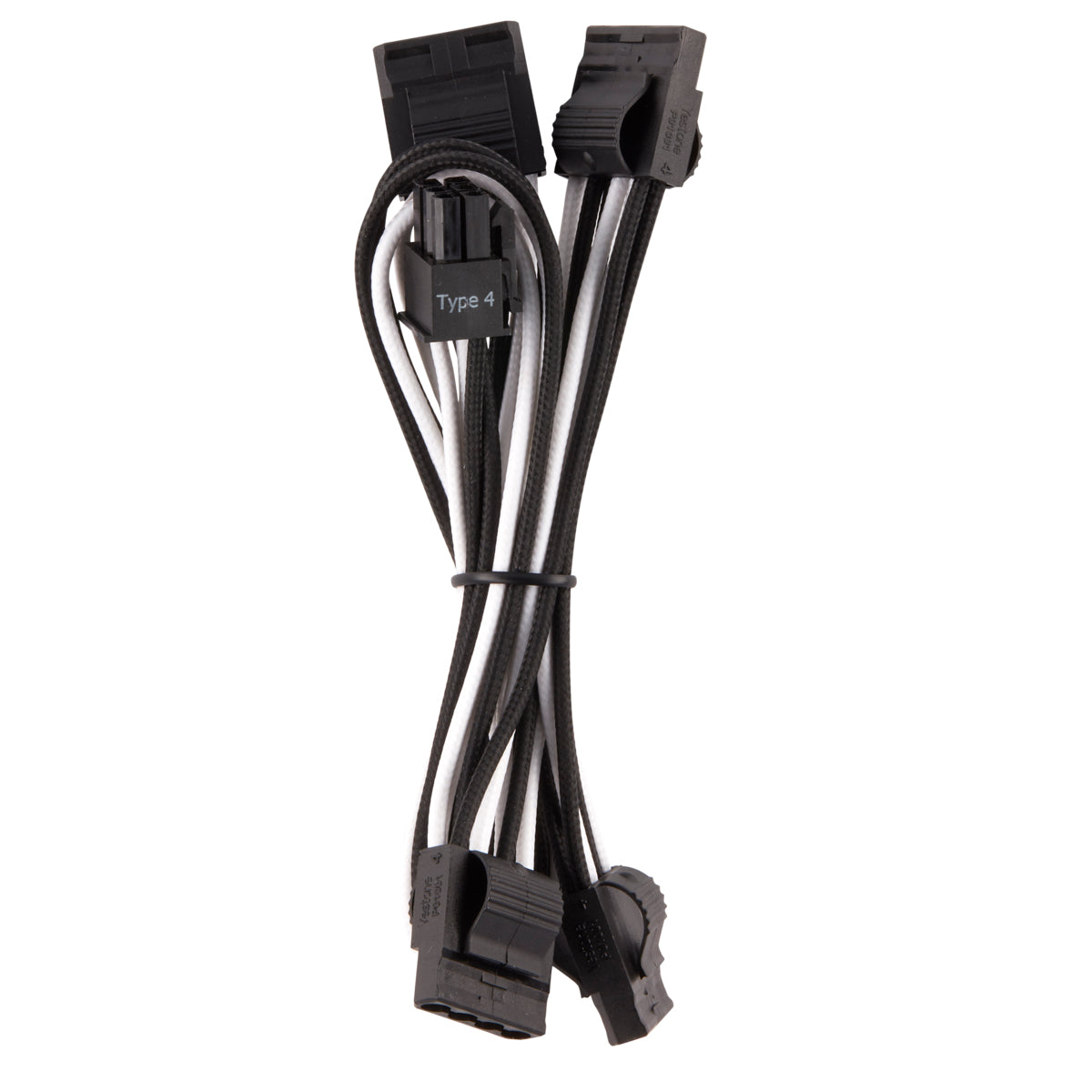 Corsair Pro Kit Typ 4 DC-Stromkabel – Schwarz/Weiss, für Corsair HX- und RM-Serie