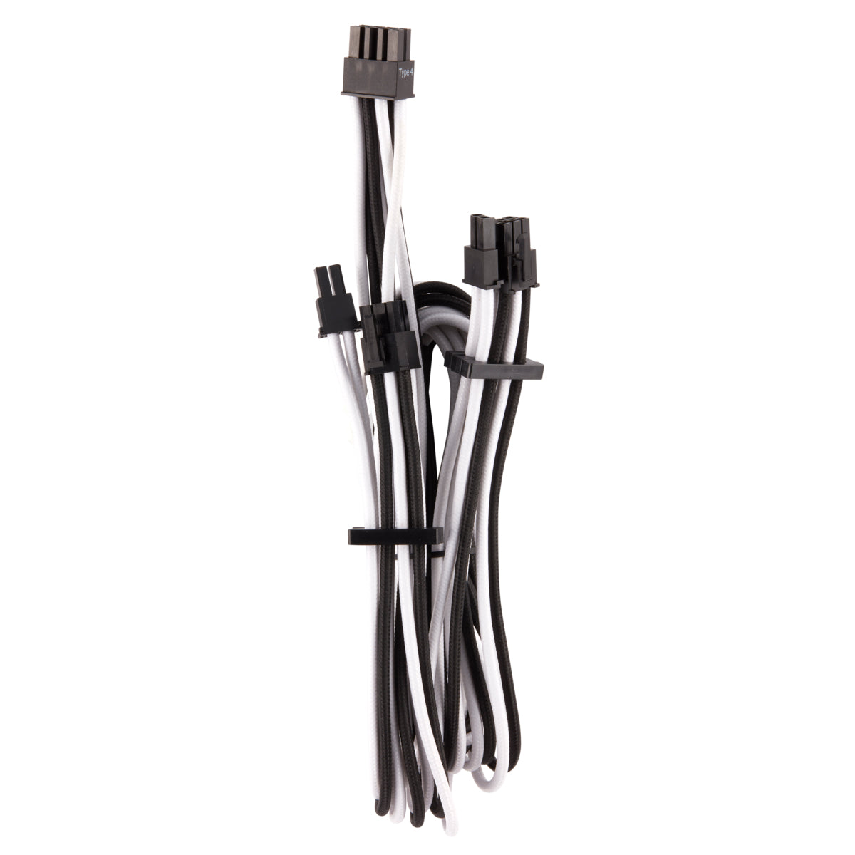 Corsair Pro Kit Typ 4 DC-Stromkabel – Schwarz/Weiss, für Corsair HX- und RM-Serie