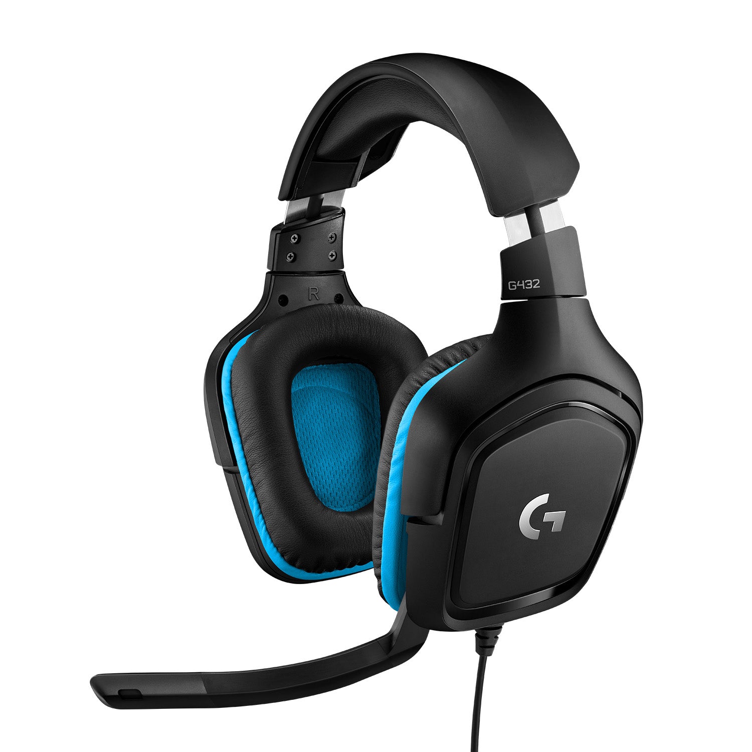 Logitech G G432 Gaming-Headset – Over-Ear, Stereo, Kabelgebunden, 3,5 mm Klinke, ANC, Schwarz/Blau