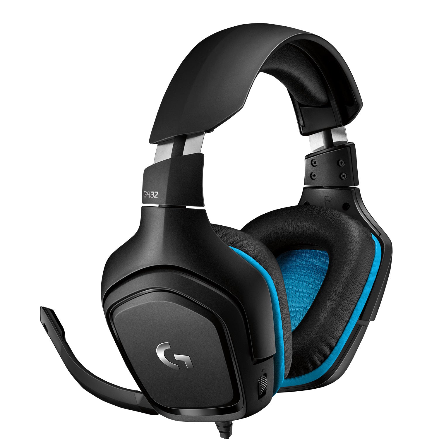 Logitech G G432 Gaming-Headset – Over-Ear, Stereo, Kabelgebunden, 3,5 mm Klinke, ANC, Schwarz/Blau