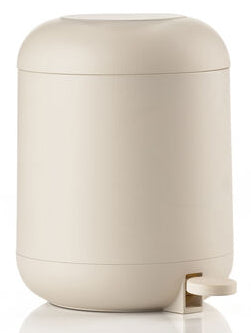 Zone Denmark Tisch-Abfallbehälter – 4 l – mit Deckel – Kunststoff, Sand – B × H × T 190 × 265 × 245 mm