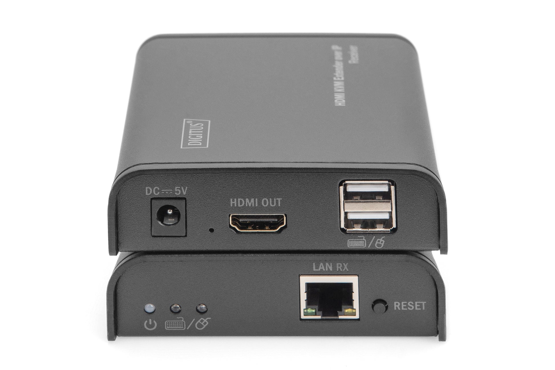 Digitus HDMI KVM-Extender über Cat5e/6 bis 80 m, 1080p (1920 × 1080), Sender und Empfänger