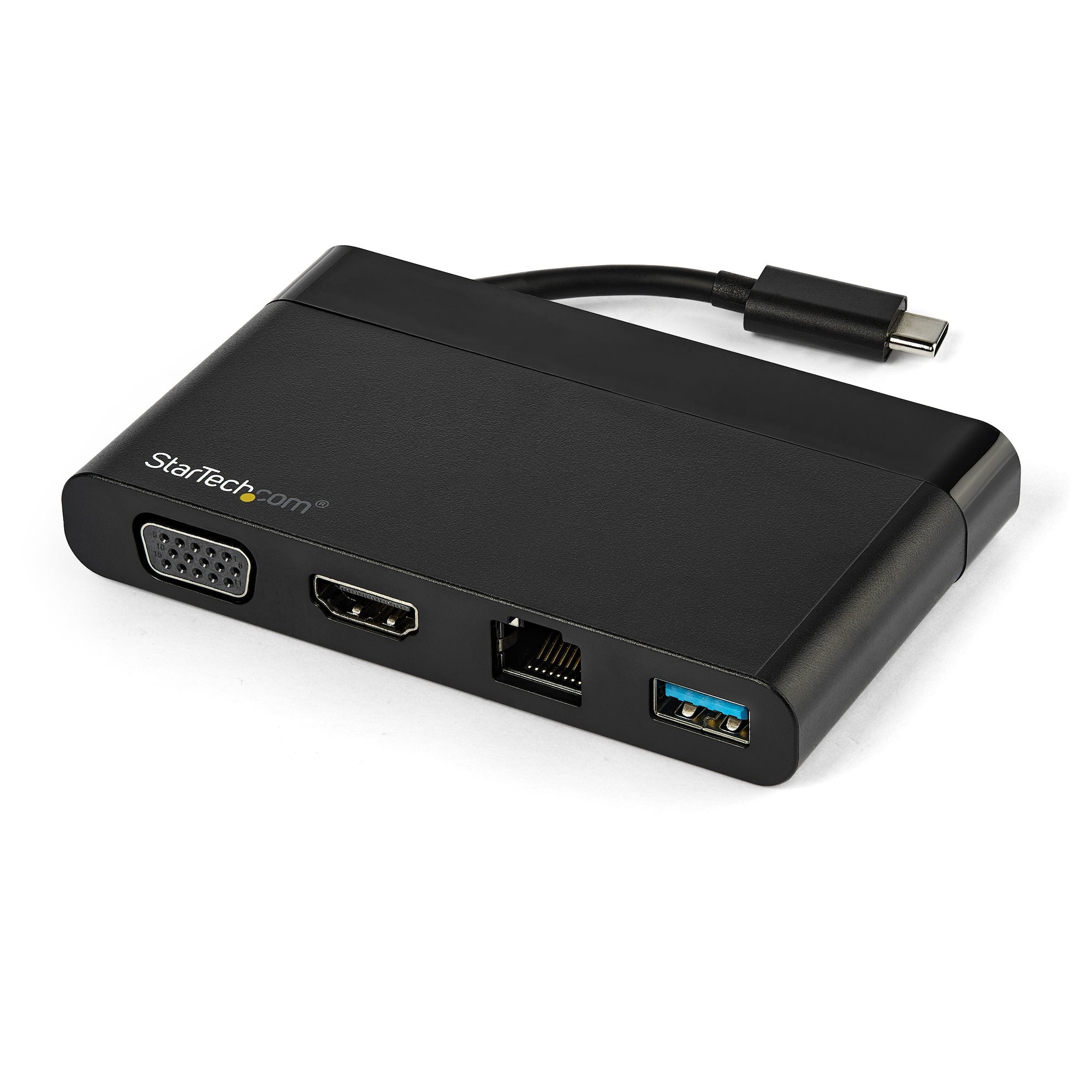 StarTech.com Multiport-Adapter – USB-C, 1× HDMI, 1× VGA, 1× USB-A, GbE, für Windows/Mac/ChromeOS