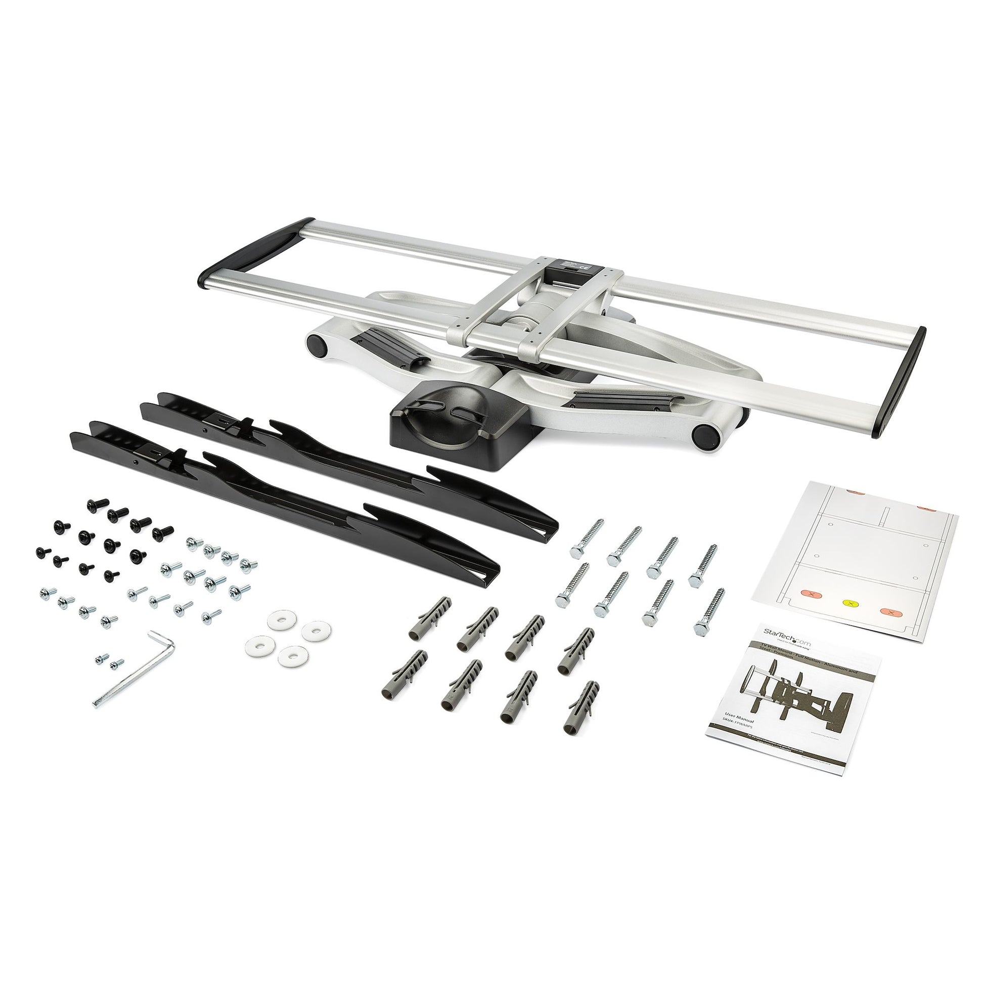 StarTech.com Wandhalterung – Vollbeweglich – 32–75" – VESA 150×100–800×500 – bis 85 kg – Schwarz/Silber