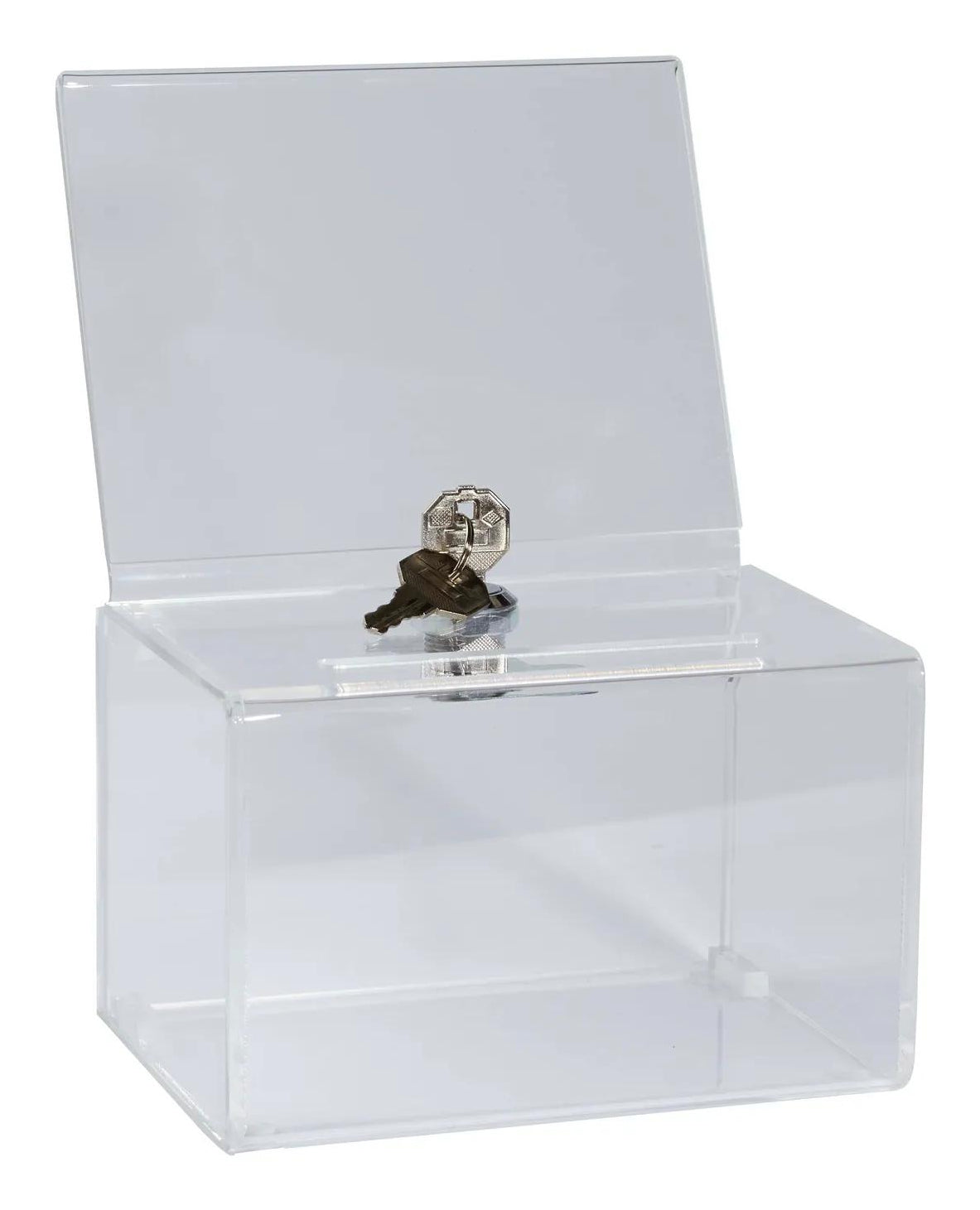 Exacompta Einwurfbox – für A6 – abschliessbar – Weiss – Acryl – 150×115×140 mm – 2 Stk.