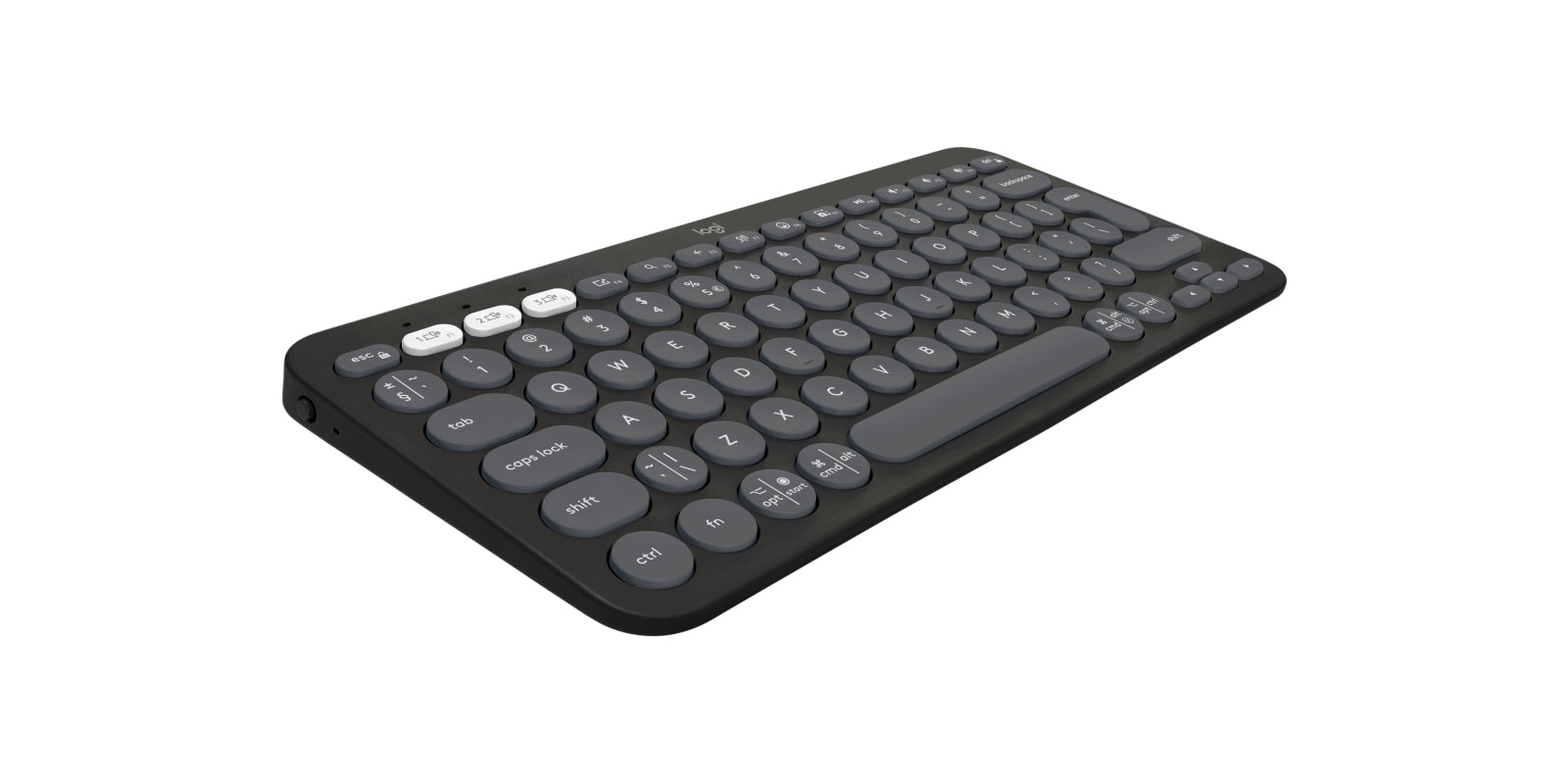 Logitech Pebble 2 Combo – Tastatur, kabellos (Bluetooth/2,4 GHz), US-Layout (EN), Grau