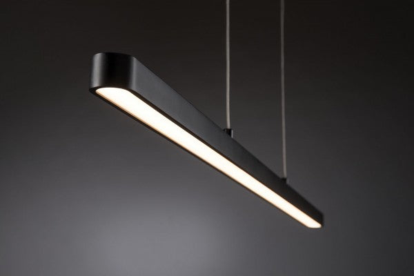 Paulmann Deckenleuchte Lento – 100 × 3,5 cm, 1800 lm, 42 W, 2700 K, dimmbar, schwarz, Pendellänge 150 cm