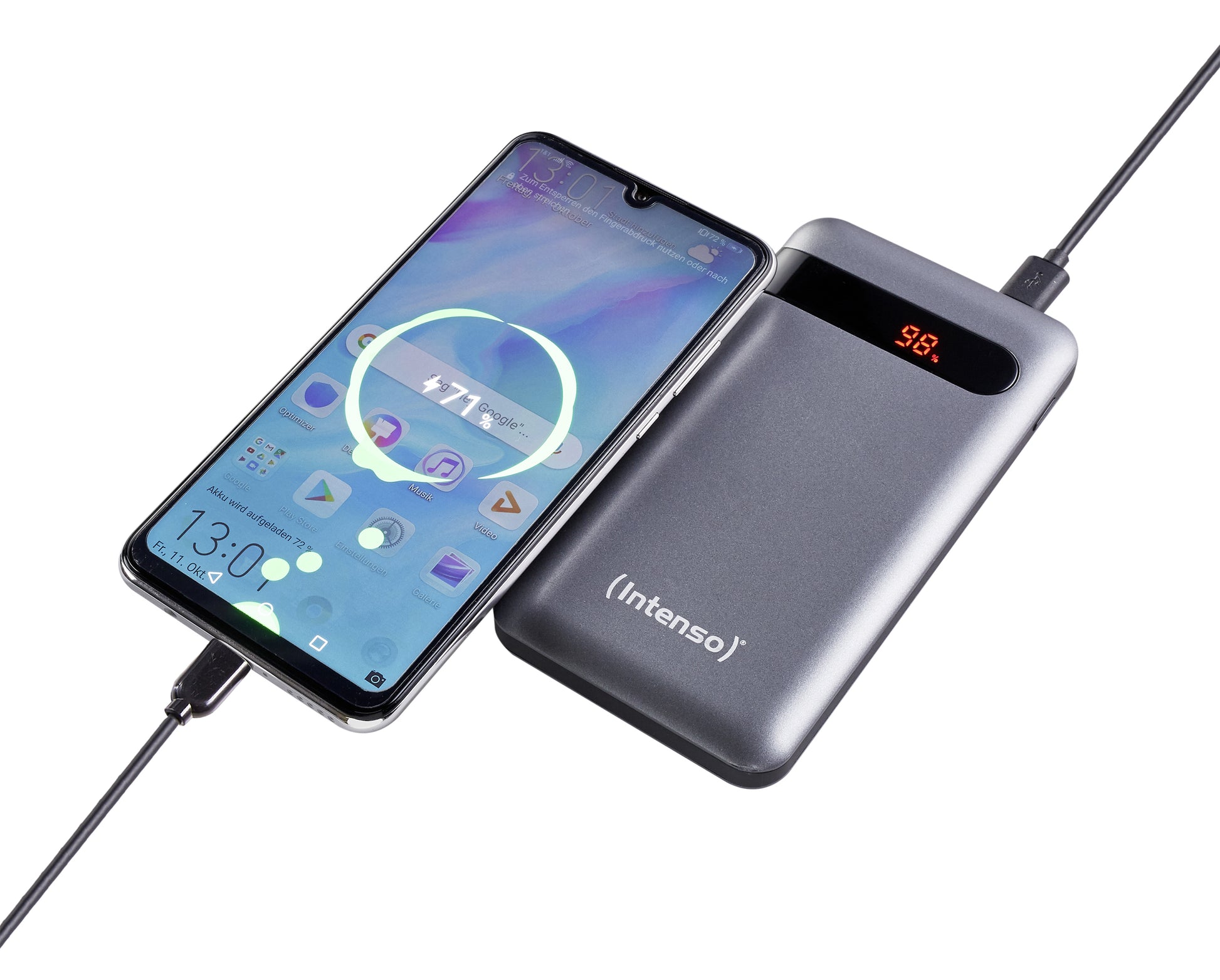Intenso PD10000 Powerbank 10'000 mAh – 20 W PD, 1× USB-C, 1× USB-A, anthrazit