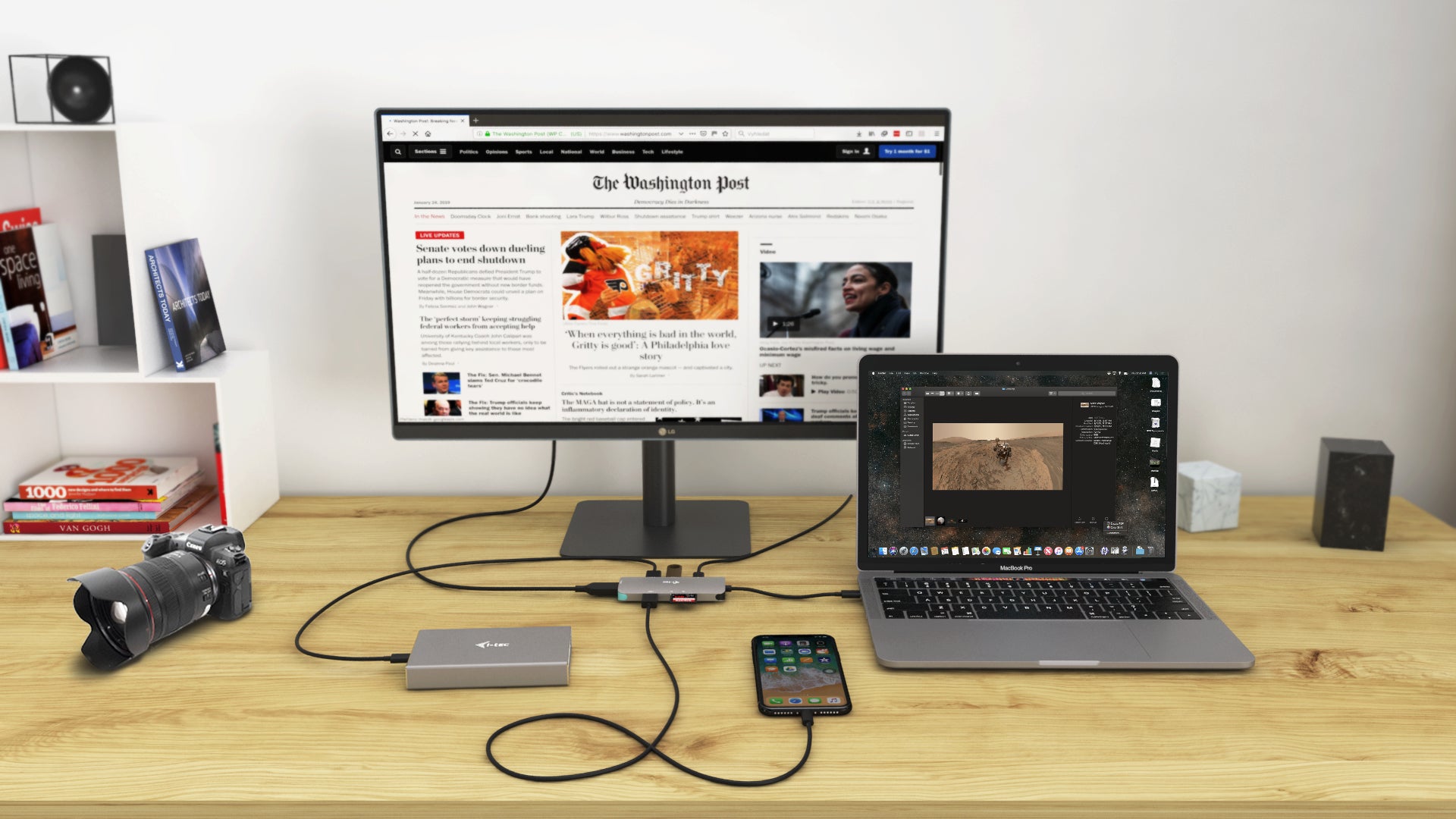 i-tec Metal Nano Dockingstation – USB-C, 1× HDMI, 3× USB-A, 100 W PD, SD/microSD, für Windows/Mac/Linux