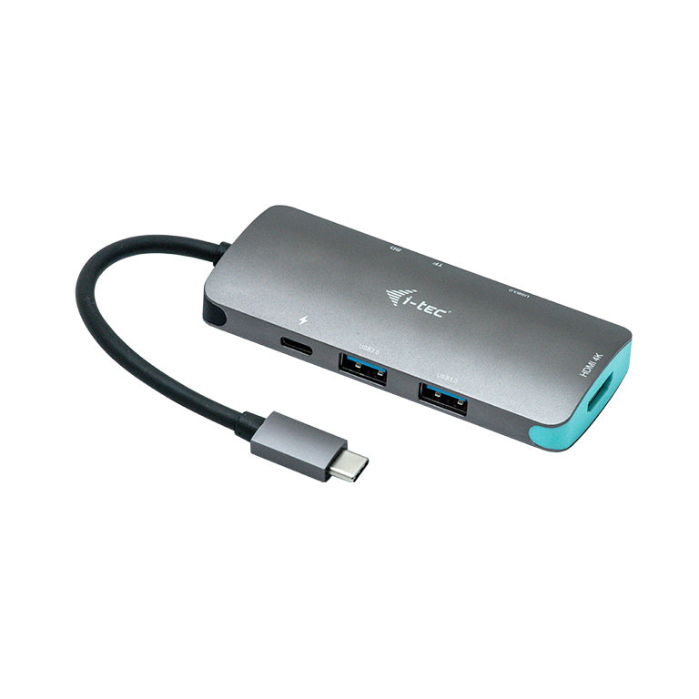 i-tec Metal Nano Dockingstation – USB-C, 1× HDMI, 3× USB-A, 100 W PD, SD/microSD, für Windows/Mac/Linux