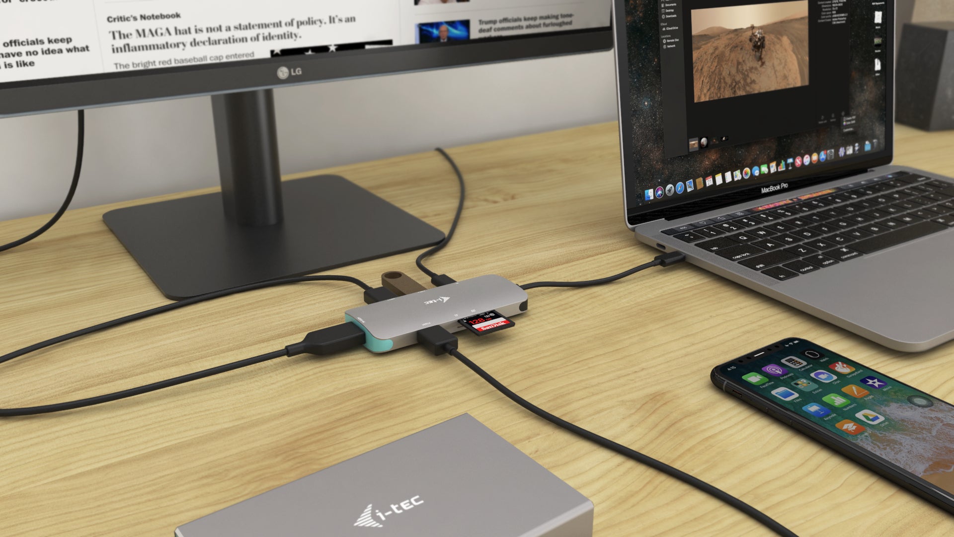 i-tec Metal Nano Dockingstation – USB-C, 1× HDMI, 3× USB-A, 100 W PD, SD/microSD, für Windows/Mac/Linux