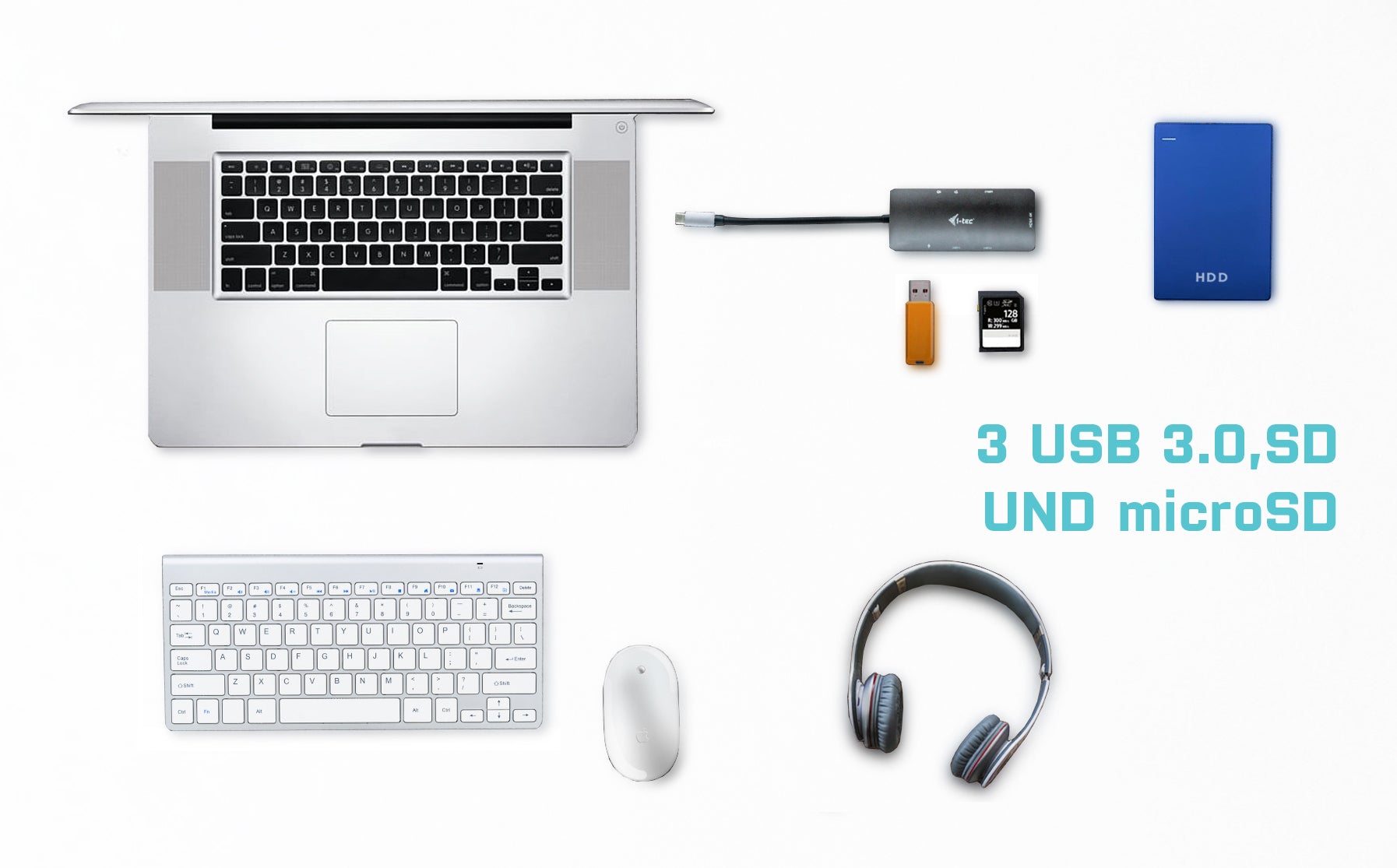 i-tec Metal Nano Dockingstation – USB-C, 1× HDMI, 3× USB-A, 100 W PD, SD/microSD, für Windows/Mac/Linux